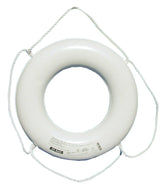 Jim-Buoy GW-X-24 GX-Series Life Ring with Rope Molded Into Core - 24", White